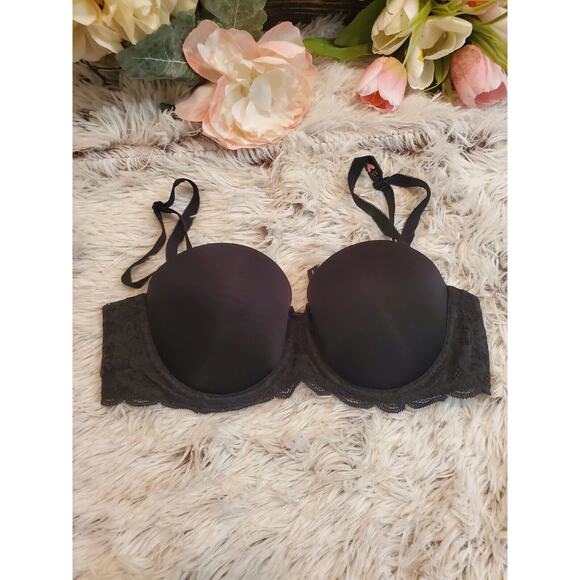 Victoria's Secret Other - Victoria’s Secret Dream Angles Lined Demi Black Lace Bra 32C Sexy Lingerie $59